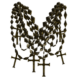 Gold Multi Layered Cross Chains 3.0