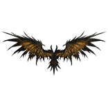 Gold Runic Skeleton Dragon Wings