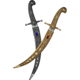  Gold Silver Fantasy Esoteric Jewel Daggers