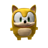Gold Sonic sprite backpack