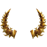 Gold Spiked Demon Horns