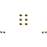 Gold Spiked Triple Erl Piercing Set