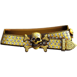 Gold Studded Punk Belt Skull Diamonds 