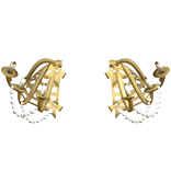 Gold Victorian Pearl Chandelier Rococo Hip Cages