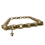 Gold Vintage Antique Chain Cross Bracelet