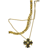 Gold Vintage Chrome Pendant Shoulder Chain