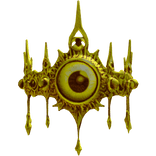 Gold Yellow Angel Eye Crystal Goth Crown