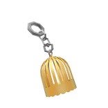 Golden Bird Cage Keychain 