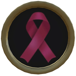 Golden Cancer Pin (Black)