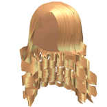 golden deep side part flowy curls 