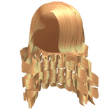 golden deep side part flowy curls