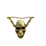 golden emo skull necklace