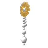 Golden Flower Drag Earrings with Dripping Pearls