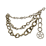 golden grunge pentagram waist chain charm 1.0