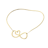 Golden Infinity Heart Necklace 3.0