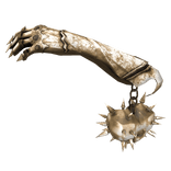 Golden Knight Gauntlet on the back