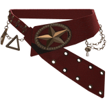 Golden Star Y2K 2000s Leather Belt