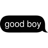 good boy Text