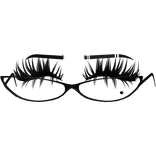 ♡ goth baddie lashes w glasses