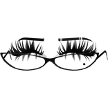 ♡ goth baddie lashes w glasses + white liner