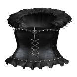Goth Black Dress Whith Fur Hoodie