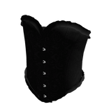 Goth Black Ruffle lace corset top - DRESSX