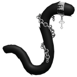 Goth Chained Black Cat Tail