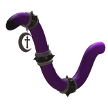 Goth Chained Cat Tail w/ Cross (Purple)