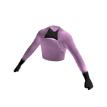 Goth Cropped Up Pink T-Shirt with Gloves