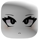 Goth Cute Emo Face - White