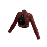 Goth Cutout Crop Jacket w/ Cross (Red)