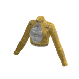 Goth Cutout Crop Jacket w/ Cross (Yellow)