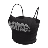 goth cyber sigil black camisole tank top