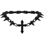 Goth Dark Cross Necklace 3.0