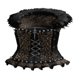 Goth dress w leopard print