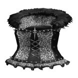 Goth dress w white leopard print