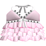 goth emo studded babydoll ruffle dress pink white