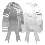 ♡ goth headdress with bows & lace in white plaid