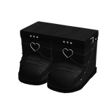 Goth Heart Black Boots