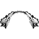 goth lolita ruffled bunny headband with bows