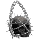 Goth Skull on Shoulder (Black & Silver)