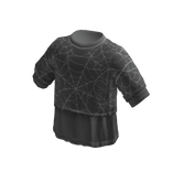 Goth Spiderweb Layered T-Shirt (Dark Gray)