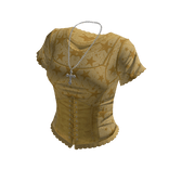 Goth Star Corset Top w/ Cross (Yellow)