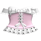 goth vamp emo studded white pink corset bow dress
