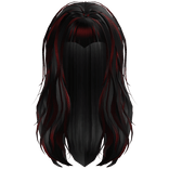 Goth Wicked Witch Vamp Wavy Hair (red black)