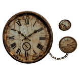 Gothic ancient holy clocks in back