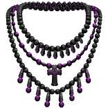 Gothic Beaded Rosary Black & Purple (PBR)