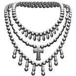 Gothic Beaded Rosary Silver (PBR)