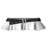 ┊♰ ꒱ gothic belt mini skirt ꒰white꒱3..0