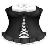 ♡꒰ gothic black and white corset laced dress